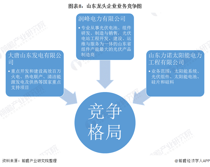 图表8：山东龙头企业业务竞争图